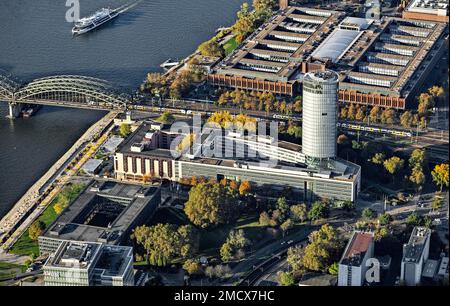 Hotel Hyatt Regency und Büroturm Köln-Dreieck, Landschaftsverband Rheinland, LVR, Rheinhallen der Kölner Messe, heute Hauptsitz von Stockfoto