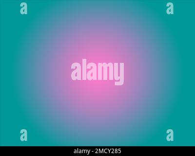 Farbverlauf, radialer Farbverlauf, abstrakter Hintergrund, Bild, Farben, Licht, Scheinwerfer, Pink, Hellrosa, Meergrün, Illustration Stockfoto