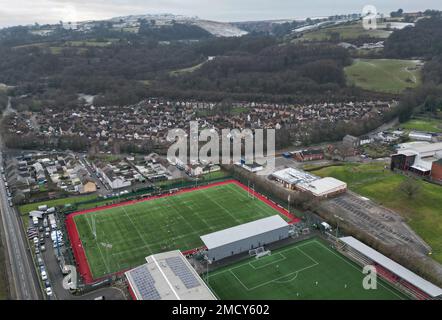 Dragons treten im EPCR Challenge Cup im CCB Centre for Sporting Excellence, Ystrad Mynach, gegen Emirates Lions an. Foto: Sonntag, 22. Januar 2023. Stockfoto