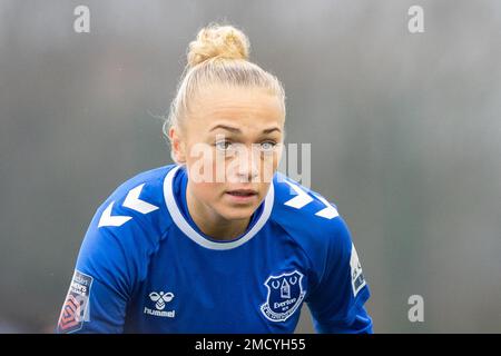 Liverpool, Großbritannien. 22. Januar 2023 Hanna Bennison of Everton Women während des Fa Women's Super League-Spiels zwischen Everton Women und West Ham Women im Walton Hall Park, Liverpool, Großbritannien, 22. Januar 2023 (Foto: Phil Bryan/Alamy Live News) Stockfoto