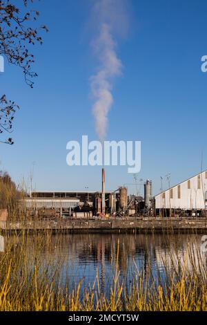 Aggregate Industries Asphaltmischwerk, Glasgow, Schottland, Großbritannien, Europa Stockfoto