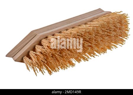Nahaufnahme einer isolierten groben Scheuerbürste Stockfoto