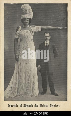 Frau Abomah - geboren Ella Grigsby in South Carolina, 1865, nur 10 Monate nach dem Ende der Sklaverei. Große afroamerikanische Frau. Stockfoto