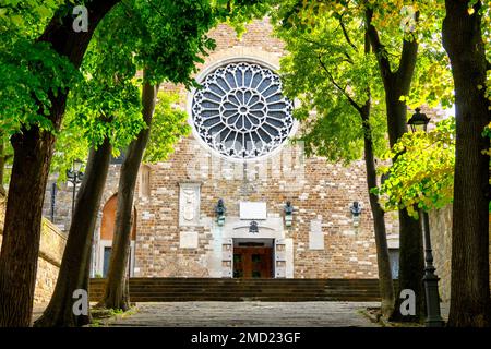 Fassade der Kathedrale, Triest, Italien Stockfoto