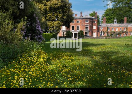 Rode Hall im Sommer, Rode Hall and Gardens, Scholar Green, in der Nähe von Congleton, Cheshire, England, BRITISCHES EIGENTUM FREIGEGEBEN Stockfoto