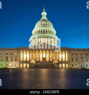 United States Capitol Building bei Nacht, Capitol Hill, Washington DC, USA Stockfoto