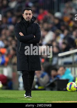 Barcelona, Spanien. 22. Januar 2023. Während des Spiels La Liga zwischen dem FC Barcelona und dem Getafe CF am 22. Januar 2023 im Spotify Camp Nou Stadium in Barcelona, Spanien. (Foto: Colas Buera/PRESSIN) Kredit: PRESSINPHOTO SPORTS AGENCY/Alamy Live News Stockfoto