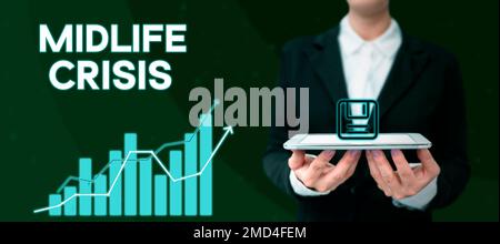 Textüberschrift zur Midlife Crisis. Internet Concept Software-Entwicklungstechnik Zerlegen einer Anwendung Stockfoto