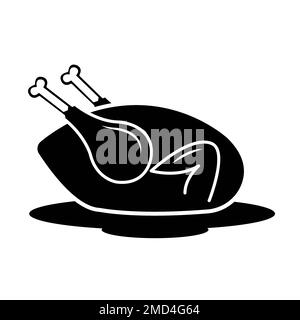 Brathähnchen-Logo-Vektor-Designvorlage Stockfoto