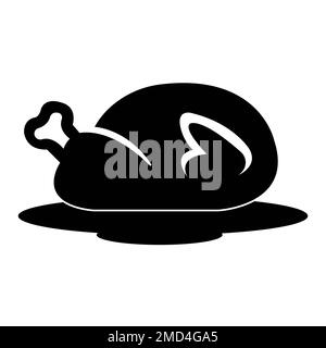Brathähnchen-Logo-Vektor-Designvorlage Stockfoto