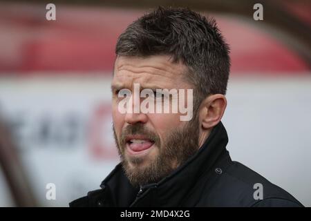 Sunderland, Großbritannien. 22. Januar 2023. Michael Carrick Manager von Middlesbrough während des Sky Bet Championship-Spiels Sunderland gegen Middlesbrough im Stadium of Light, Sunderland, Großbritannien, 22. Januar 2023 (Foto von James Heaton/News Images) in Sunderland, Großbritannien, am 1./22. Januar 2023. (Foto: James Heaton/News Images/Sipa USA) Guthaben: SIPA USA/Alamy Live News Stockfoto