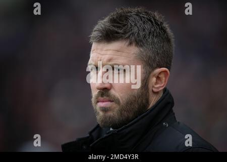 Sunderland, Großbritannien. 22. Januar 2023. Michael Carrick Manager von Middlesbrough während des Sky Bet Championship-Spiels Sunderland gegen Middlesbrough im Stadium of Light, Sunderland, Großbritannien, 22. Januar 2023 (Foto von James Heaton/News Images) in Sunderland, Großbritannien, am 1./22. Januar 2023. (Foto: James Heaton/News Images/Sipa USA) Guthaben: SIPA USA/Alamy Live News Stockfoto