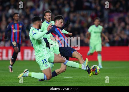 Barcelona, Spanien. 22. Januar 2023. Spanisches Fußballspiel La Liga Santander FC Barcelona gegen Getafe im Camp Nou Stadium Barcelona, 22. Januar 2023 Pedri 900/Cordon Press Credit: CORDON PRESS/Alamy Live News Stockfoto