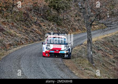 WRC MONTE CARLO 2023 Evans Elfyn - Martin Scott ES10/13 , Puimichel, FRANKREICH, 21/01/2023 Florent 'MrCrash' B. Stockfoto