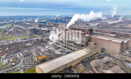 Scunthorpe Steelworks British Steel, Allgemeine Ansicht Stockfoto