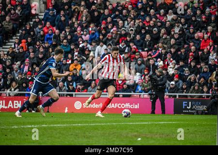 Sunderland AFC Forward Ross Stewart in Aktion gegen Middlesbrough bei der Sky Bet Championship. Stockfoto