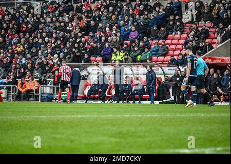 Tony Mowbray, AFC-Manager bei Sunderland, sieht zu, wie seine Seite Middlesbrough bei der EFL-Meisterschaft gegenübersteht. Stockfoto