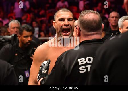 RIO DE JANEIRO, RJ - 21. JANUAR: Maurício „Shogun“ Rua bereitet sich auf den Kampf gegen Ihor Potieria in ihrem Leichtkampf während der UFC 283-Veranstaltung in der Jeunesse Arena am 21. Januar 2023 in Rio de Janeiro, RJ, Brasilien vor. (Foto von Leandro Bernardes/PxImages) Kredit: Px Images/Alamy Live News Stockfoto