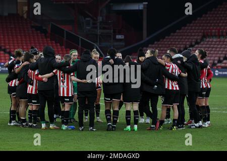 Sheffield, Großbritannien. 23. Januar 2023. Sheffield, England, Januar 22. 2023: Sheffield United Squad after Sheffield United / Blackburn Rovers - Bramall Lane, Sheffield (Sean Chandler/SPP) Kredit: SPP Sport Press Photo. Alamy Live News Stockfoto