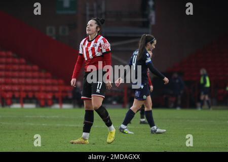 Sheffield, Großbritannien. 23. Januar 2023. Sheffield, England, Januar 22. 2023: Georgia Walters 11 zieht eine Ziehung bei Sheffield United gegen Blackburn Rovers - Bramall Lane, Sheffield (Sean Chandler/SPP) Kredit: SPP Sport Press Photo. Alamy Live News Stockfoto