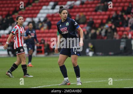 Sheffield, Großbritannien. 23. Januar 2023. Sheffield, England, Januar 22. 2023: Millie Chandanara 17 blickt auf Sheffield United gegen Blackburn Rovers - Bramall Lane, Sheffield (Sean Chandler/SPP) Kredit: SPP Sport Press Photo. Alamy Live News Stockfoto