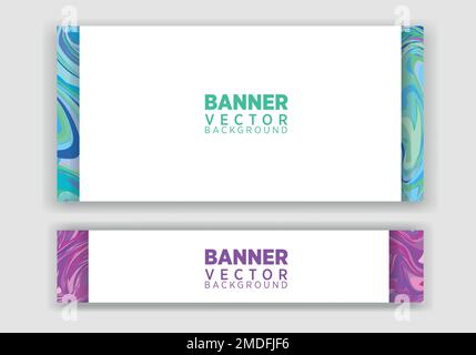 Abstraktes Vektordesign-Banner. Vorlage für horizontale Vektorbanner, abstraktes Design. Stock Vektor