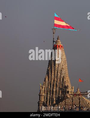 Shree Dwarkadhish Tempel/Gujarat/Indien Stockfoto