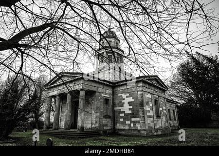 Das Mausoleum, erbaut für den vierten Herzog von Newcastle zu Ehren seiner Frau Georgiana Elizabeth, erbaut 1822, Milton, West Markham, Nottinghamshire Stockfoto