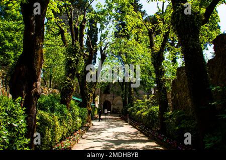 Plaza Central, Ravello, Italien Ravello ist eine Stadt und Comune oberhalb der Amalfiküste in der Provinz Salerno, Kampanien, Süditalien, mit Stockfoto