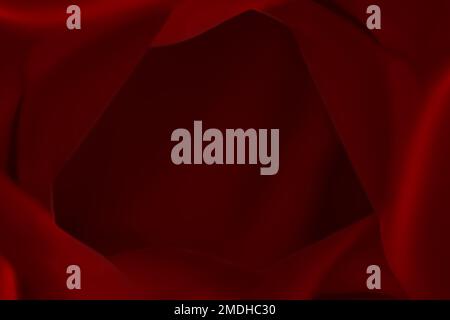 Die Textur aus roter Seide oder Satin kann als abstrakter Hintergrund, als abstrakter Hintergrund oder als flüssige Welle oder wellenförmige Falten verwendet werden Stockfoto