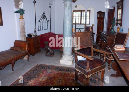 Villa San Michele ist das Lebenswerk des schwedischen Arztes und Autors Axel Munthe (1857-1949) auf der Insel Capri. Es ist von einem Impuls umgeben Stockfoto