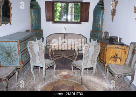 Villa San Michele ist das Lebenswerk des schwedischen Arztes und Autors Axel Munthe (1857-1949) auf der Insel Capri. Es ist von einem Impuls umgeben Stockfoto