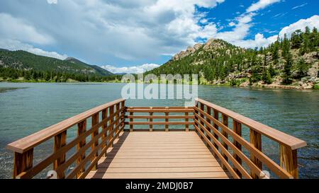 Bear Lake at Rocky Mountain National Park ist ein amerikanischer Nationalpark im nördlichen Zentrum von Colorado, innerhalb der Front Range des Rocky Mountain Stockfoto