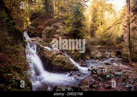 La petite Cascade de Tendon, Frankreich, Vogesen, Automobile Stockfoto