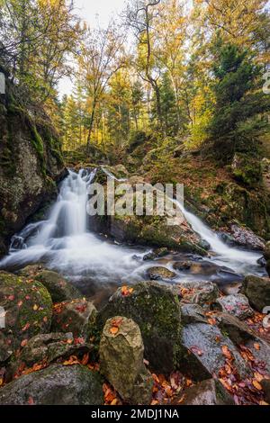 La petite Cascade de Tendon, Frankreich, Vogesen, Automobile Stockfoto