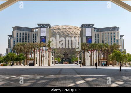 Dubai, Vereinigte Arabische Emirate. 29. November 2022: dubai Ausstellungszentrum. Verschiedene Pavillons auf der expo 2020 Stockfoto