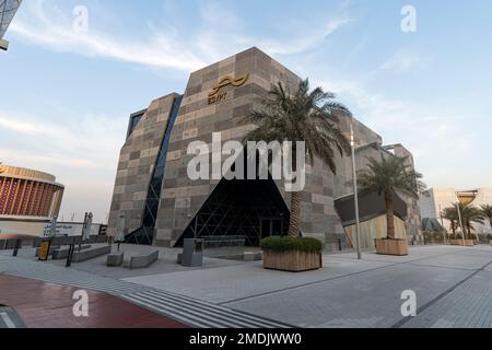 Dubai, Vereinigte Arabische Emirate. 29. November 2022: dubai Ausstellungszentrum. Ägypten-Pavillon auf der expo 2020 Stockfoto
