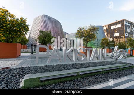 Dubai, Vereinigte Arabische Emirate. 29. November 2022: dubai Ausstellungszentrum. pakistanischer Pavillon auf der expo 2020 Stockfoto