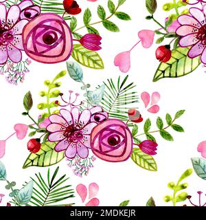Nahtloser floraler Hintergrund. Stockfoto
