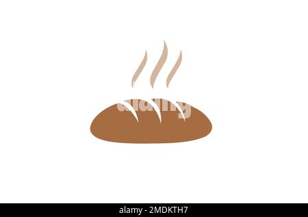 Kreatives Hot-Bread-Logo – Symboldarstellung Stock Vektor