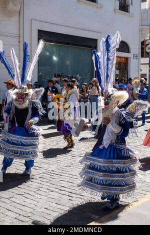 Tänzer, Parade zum Jahrestag der Gründung von Arequipa, Peru Stockfoto