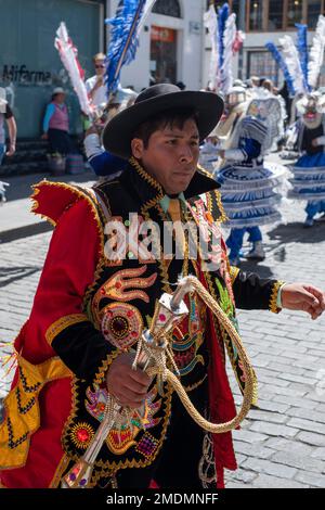 Tänzer, Parade zum Jahrestag der Gründung von Arequipa, Peru Stockfoto