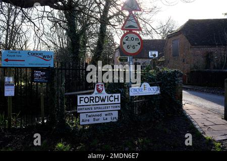 Fordwich ist die kleinste Stadt englands, canterbury, East kent, uk januar 2023 Stockfoto