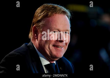Zeist, Niederlande. 23. Januar 2023. ZEIST, NIEDERLANDE - JANUAR 23: Trainer Ronald Koeman aus den Niederlanden während einer Pressekonferenz der niederländischen Männer-Fußballmannschaft auf dem KNVB Campus am 23. Januar 2023 in Zeist, Niederlande (Foto von Broer van den Boom/Orange Pictures) Kredit: Orange Pics BV/Alamy Live News Stockfoto