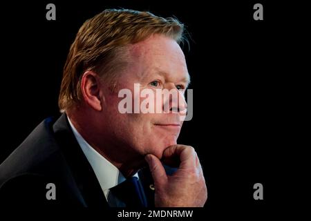 Zeist, Niederlande. 23. Januar 2023. ZEIST, NIEDERLANDE - JANUAR 23: Trainer Ronald Koeman aus den Niederlanden während einer Pressekonferenz der niederländischen Männer-Fußballmannschaft auf dem KNVB Campus am 23. Januar 2023 in Zeist, Niederlande (Foto von Broer van den Boom/Orange Pictures) Kredit: Orange Pics BV/Alamy Live News Stockfoto