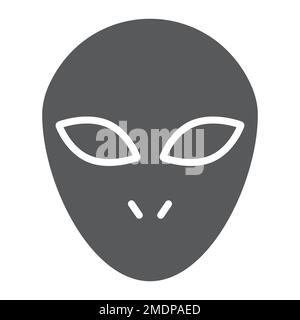 Alien-Glyphe-Symbol, Leerzeichen und Charakter, humanoides Zeichen, Vektorgrafiken, ein ausgefülltes Muster auf weißem Hintergrund, 10. Stock Vektor