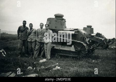 Afrika, Äthiopien, addis-abeba, 1937, italienischer Panzer FIAT 3000 - Faschismus Stockfoto