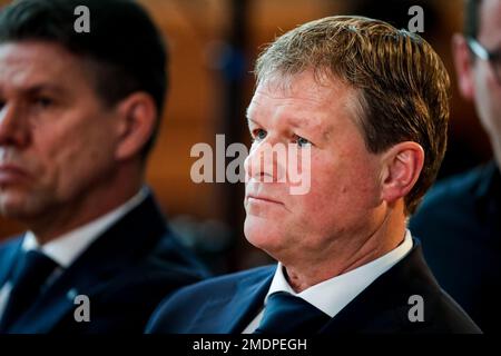 Zeist, Niederlande. 23. Januar 2023. ZEIST, NIEDERLANDE - JANUAR 23: Assistenztrainer Erwin Koeman aus den Niederlanden während einer Pressekonferenz der niederländischen Männer-Fußballmannschaft auf dem KNVB Campus am 23. Januar 2023 in Zeist, Niederlande (Foto von Broer van den Boom/Orange Pictures) Kredit: Orange Pics BV/Alamy Live News Stockfoto