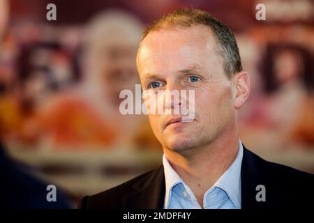 Zeist, Niederlande. 23. Januar 2023. ZEIST, NIEDERLANDE - JANUAR 23: Assistenztrainer Sipke Hulshoff der Niederlande während einer Pressekonferenz der niederländischen Fußballmannschaft der Männer am KNVB Campus am 23. Januar 2023 in Zeist, Niederlande (Foto von Broer van den Boom/Orange Pictures). Kredit: Orange Pics BV/Alamy Live News Stockfoto