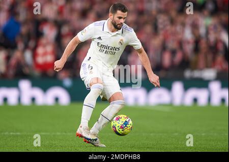 Jose Ignacio Fernandez „Nacho“ von Real Madrid CF während des Spiels La Liga zwischen Athletic Club und Real Madrid spielte er am 22. Januar 2023 im San Mames Stadium in Bilbao, Spanien. (Foto: Cesar Ortiz / PRESSIN) Stockfoto